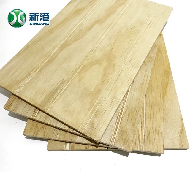 4x8 Wood Veneer BB/CC Face And Back Tongue And Groove Plywood Slot Panel Pine Grooved Plywood