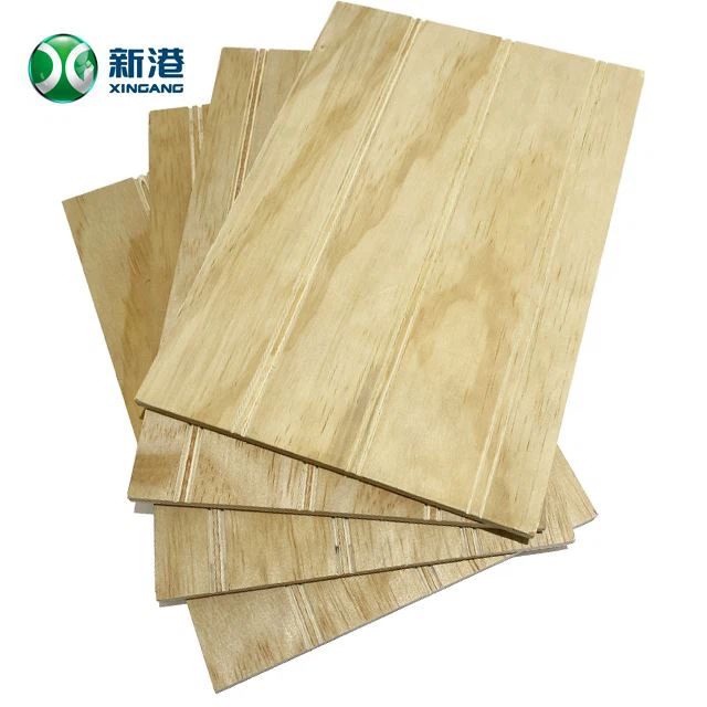 4x8 Wood Veneer BB/CC Face And Back Tongue And Groove Plywood Slot Panel Pine Grooved Plywood