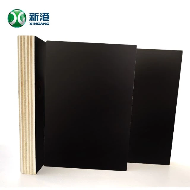 Hot Selling 18mm Poplar Core Two Time Hot Press Black Construction Shuttering Film Faced Plywood