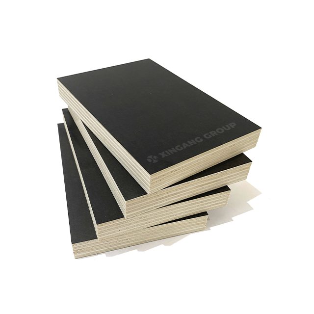 1220x2440mm 18mm 12mm Black Film Faced Plywood Marine Construction Formwork Phenolic Board factory