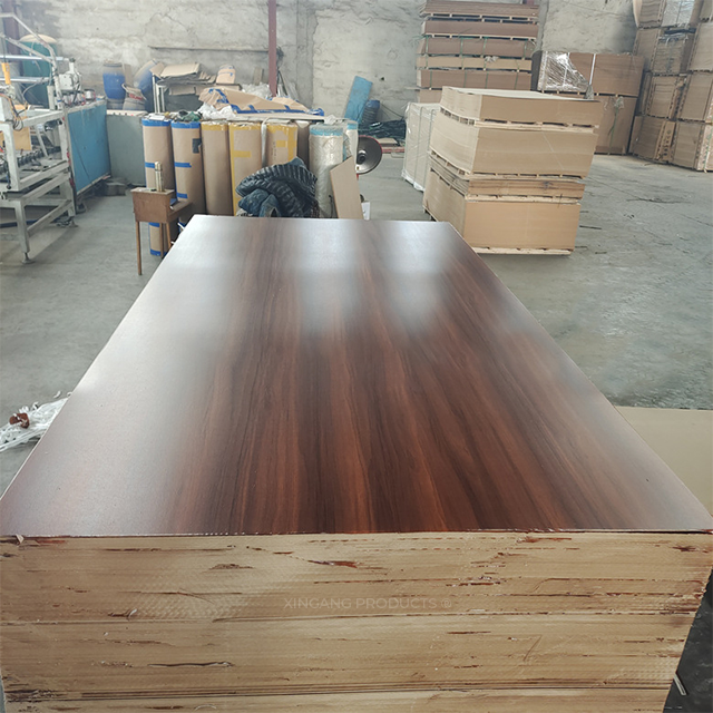 Modern Glossy Melamine Board Kitchen Cabinets For Apartment Homes factory